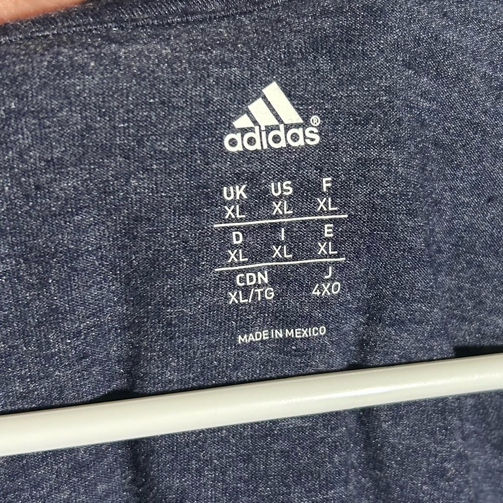 Adidas Real Salt Lake Navy Hooded T-shirt V-Neck MLS Soccer Women’s XL - Picture 5 of 9